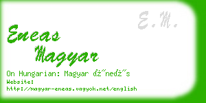 eneas magyar business card